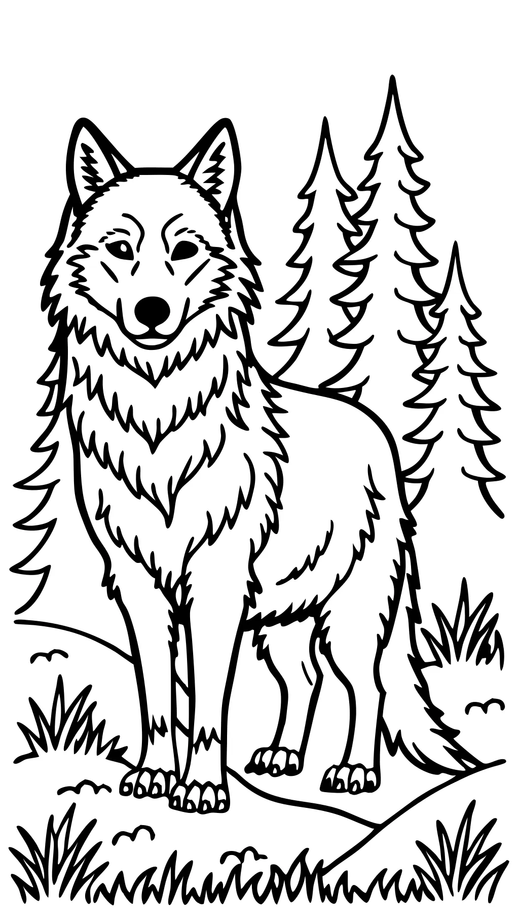 coloriages de loup gris